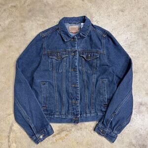 Y2K Cropped Fit Washed Denim Workwear Jacket